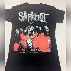 Slipknot Band Merch Black Tshirt With Creepy Cool Graphics On Front/Back Small